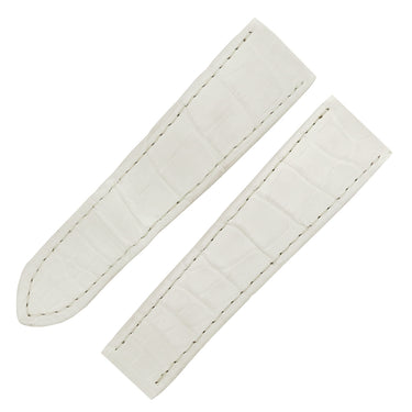 カルティエ Cartier ホワイト クロコダイル 腕時計パーツ 純正 Dバックル用 クロコ ベルト バンド ストラップ 22ｍｍ ホワイト 白