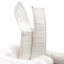 カルティエ Cartier ホワイト クロコダイル 腕時計パーツ 純正 Dバックル用 クロコ ベルト バンド ストラップ 22ｍｍ ホワイト 白