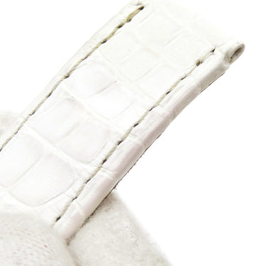 カルティエ Cartier ホワイト クロコダイル 腕時計パーツ 純正 Dバックル用 クロコ ベルト バンド ストラップ 22ｍｍ ホワイト 白