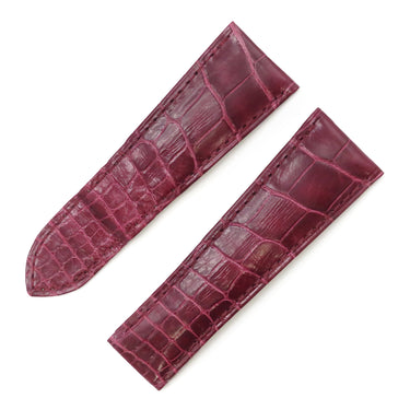 カルティエ Cartier ボルドー クロコダイル 腕時計パーツ 純正 替え クロコ バンド ベルト ストラップ ショート丈 Dバックル用 23ｍｍ ボルドー