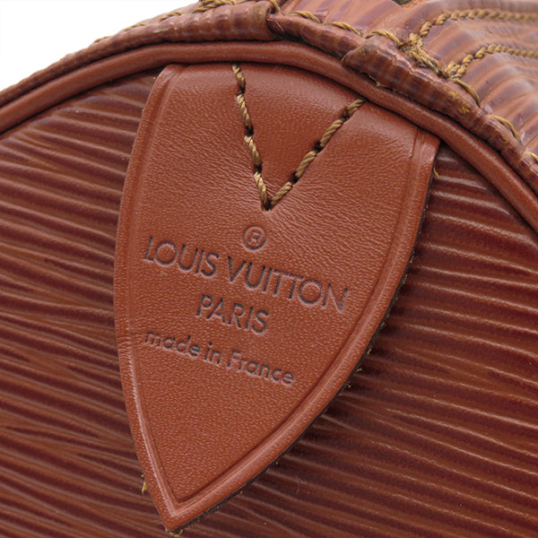 ルイヴィトン LOUIS VUITTON スピーディ35 M42993  ケニアブラウン エピレザー ボストンバッグ ゴールド金具 赤茶 鍵/パドロックの欠品