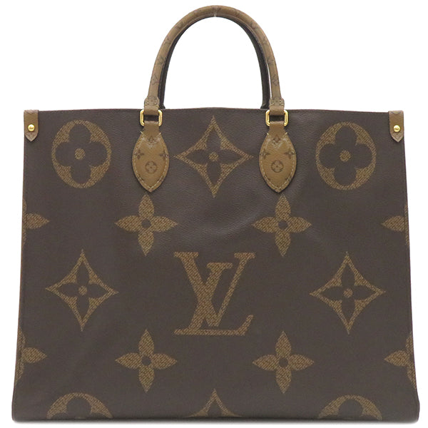 ルイヴィトン LOUIS VUITTON オンザゴー GM M45320 モノグラム モノグラムキャンバス モノグラムリバースキャンバス トートバッグ ゴールド金具 ショルダー バイカラー ジャイアント モノグラム