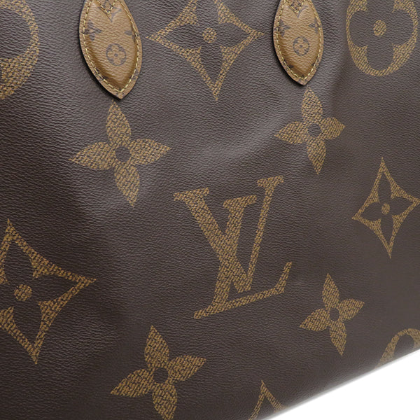 ルイヴィトン LOUIS VUITTON オンザゴー GM M45320 モノグラム モノグラムキャンバス モノグラムリバースキャンバス トートバッグ ゴールド金具 ショルダー バイカラー ジャイアント モノグラム