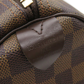 ルイヴィトン LOUIS VUITTON キーポル50 N41427 ダミエ ダミエキャンバス ボストンバッグ ゴールド金具 茶 鍵/パドロック/ネームタグ/ポワニエの欠品