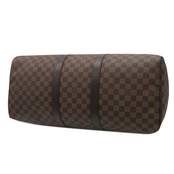 ルイヴィトン LOUIS VUITTON キーポル50 N41427 ダミエ ダミエキャンバス ボストンバッグ ゴールド金具 茶 鍵/パドロック/ネームタグ/ポワニエの欠品