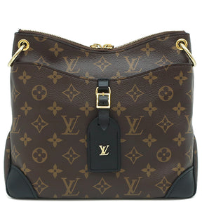 ルイヴィトン LOUIS VUITTON オデオン NM PM M45353 ノワール モノグラムキャンバス ショルダーバッグ ゴールド金具 茶 黒