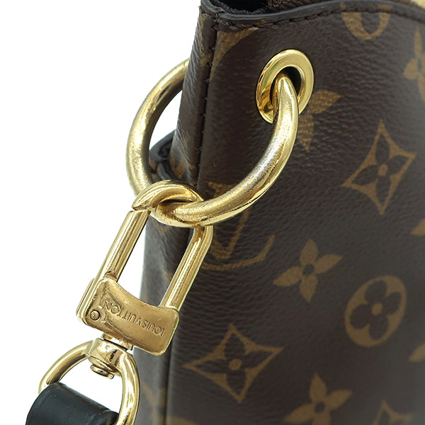 ルイヴィトン LOUIS VUITTON オデオン NM PM M45353 ノワール モノグラムキャンバス ショルダーバッグ ゴールド金具 茶 黒