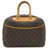 ルイヴィトン LOUIS VUITTON ドーヴィル M47270 モノグラム モノグラムキャンバス ハンドバッグ ゴールド金具 茶 ボーリングバッグ