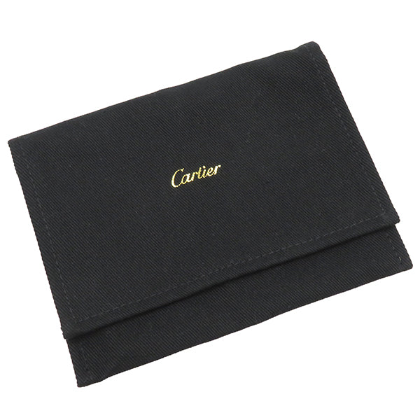 カルティエ Cartier マスト ドゥ カルティエ ウォレット L3001369 ブラック カーフスキン 二つ折り財布 シルバー金具 黒 ボルドー 札入れ コンパクト