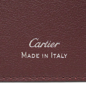 カルティエ Cartier マスト ドゥ カルティエ ウォレット L3001369 ブラック カーフスキン 二つ折り財布 シルバー金具 黒 ボルドー 札入れ コンパクト