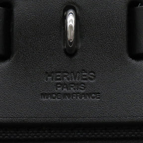 エルメス HERMES エールバッグ ジップ PM ブラック トワルアッシュ バッシュハンター 2WAYバッグ シルバー金具 新品 未使用 黒