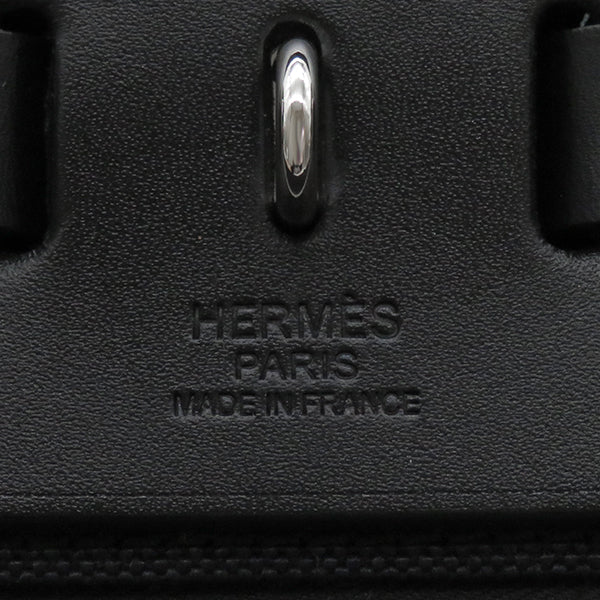 エルメス HERMES エールバッグ ジップ PM ブラック トワルアッシュ バッシュハンター 2WAYバッグ シルバー金具 新品 未使用 黒