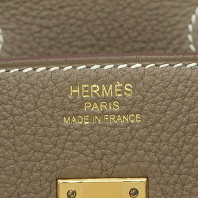 エルメス HERMES バーキン25 エトゥープ トゴ ハンドバッグ ゴールド金具 グレージュ