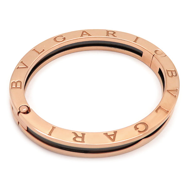 ブルガリ BVLGARI ビーゼロワン B-zero1 ピンクゴールドXブラック K18PG セラミック S ブレスレット AU750 18