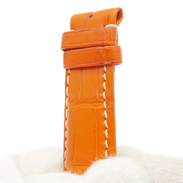 ブレゲ BREGUET オレンジ クロコダイル 腕時計パーツ 純正 替え クロコ 本革 ベルト ストラップ 22mm オレンジ