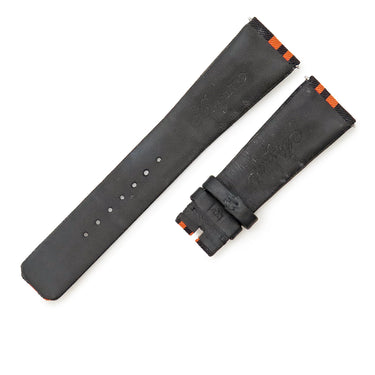 ブレゲ BREGUET オレンジ×ブラック ファブリック レザー 腕時計パーツ 純正 替え ベルト ストラップ バンド 22mm ストライプ柄 バネ棒付き オレンジ×ブラック 黒