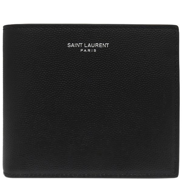 サンローラン SAINT LAURENT クラシック 396303 ブラック レザー 二つ折り財布 新品 未使用 黒