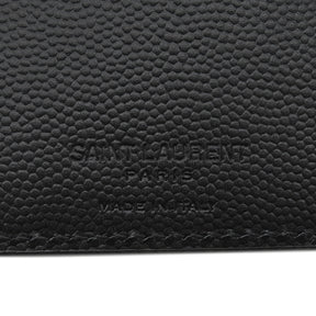 サンローラン SAINT LAURENT クラシック 396303 ブラック レザー 二つ折り財布 新品 未使用 黒