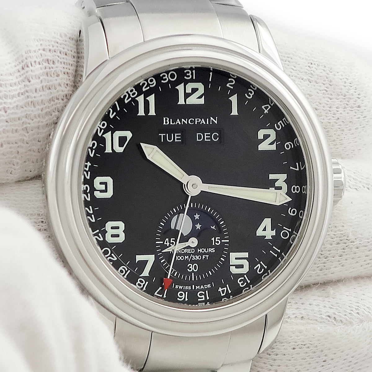 ブランパン BLANCPAIN レマン トリプルカレンダ－ ムーンフェイズ 2763-1130A-11 自動巻き メンズ ブラック ポインターデイト