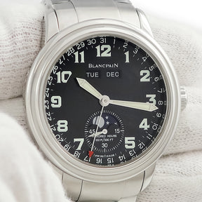 ブランパン BLANCPAIN レマン トリプルカレンダ－ ムーンフェイズ 2763-1130A-11 自動巻き メンズ ブラック ポインターデイト