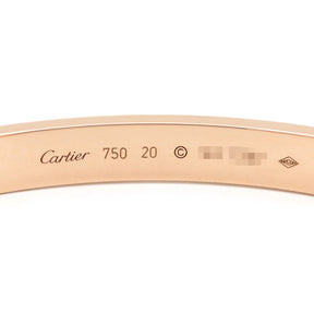 カルティエ Cartier LOVE ラブブレス B6067420 ピンクゴールド K18PG #20 ブレスレット 750 18K 18金 バングル