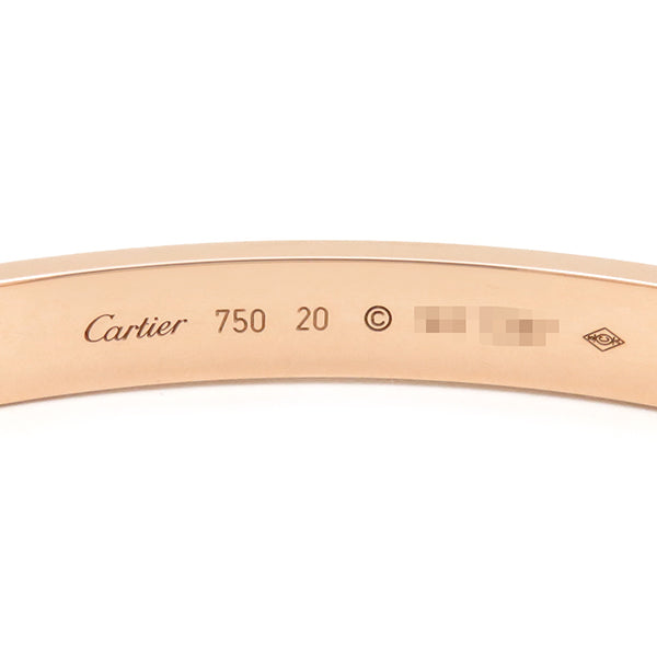 カルティエ Cartier LOVE ラブブレス B6067420 ピンクゴールド K18PG #20 ブレスレット 750 18K 18金 バングル