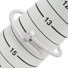 カルティエ Cartier ジュストアンクル ダイヤ N6707316 ホワイトゴールド K18WG ダイヤモンド #16 ブレスレット Au750 JUSTE UN CLOU