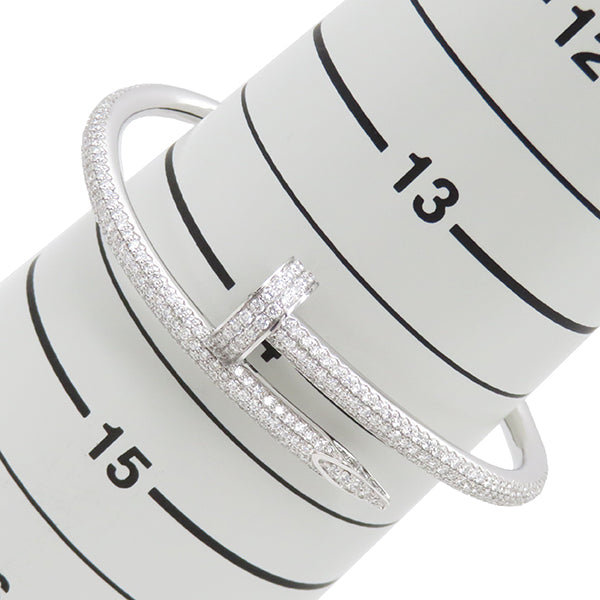 カルティエ Cartier ジュストアンクル ダイヤ N6707316 ホワイトゴールド K18WG ダイヤモンド #16 ブレスレット Au750 JUSTE UN CLOU