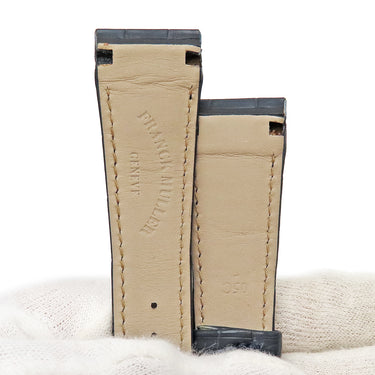 フランクミュラー FRANCK MULLER コンキスタドール コルテス 10000L用 クロコバンド ネイビー クロコダイル 腕時計パーツ 純正 ベルト ストラップ 替え 21mm ネイビー 紺