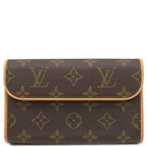 ルイヴィトン LOUIS VUITTON ポシェット フロランティーヌ M51855 モノグラム モノグラムキャンバス ウエストバッグ ゴールド金具 茶 ウエストポーチ ベルトバッグ