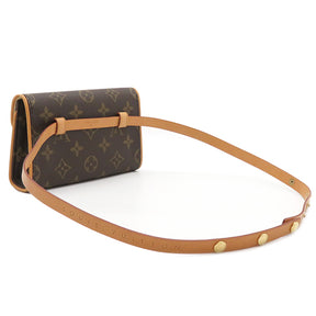 ルイヴィトン LOUIS VUITTON ポシェット フロランティーヌ M51855 モノグラム モノグラムキャンバス ウエストバッグ ゴールド金具 茶 ウエストポーチ ベルトバッグ