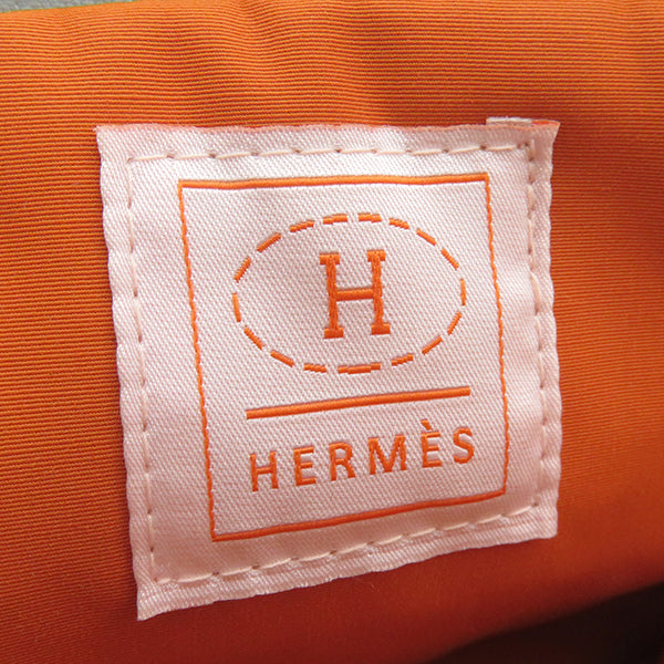 エルメス HERMES ボリードポーチ ミニミニ ライトブルー コットン ポーチ シルバー金具 水色