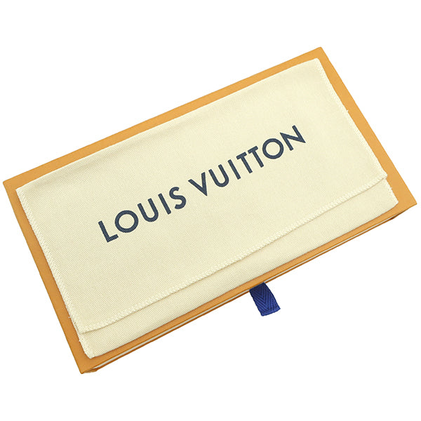 ルイヴィトン LOUIS VUITTON ポルトフォイユ サラ N63208 ダミエアズール ダミエアズールキャンバス 長財布 ゴールド金具 白 二つ折り