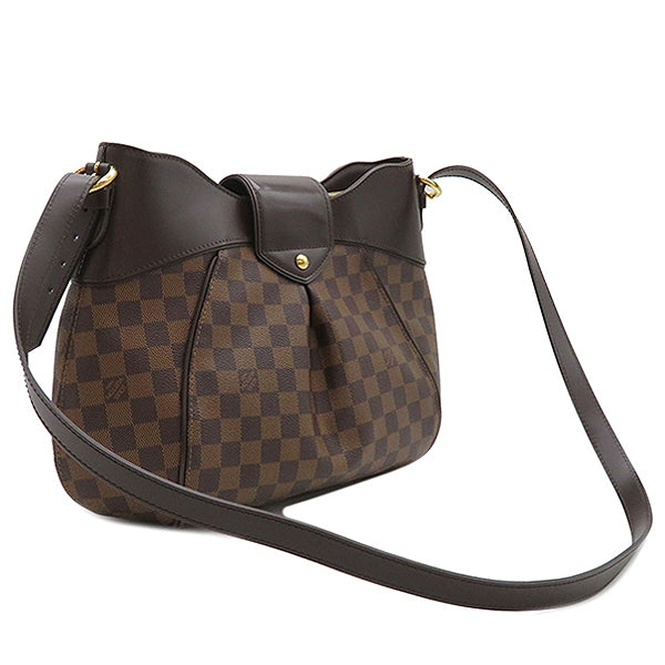 ルイヴィトン LOUIS VUITTON システィナMM N41542 ダミエ ダミエキャンバス ショルダーバッグ ゴールド金具 茶 ショートストラップ欠品/別売ロングストラップ付