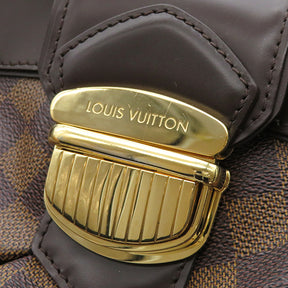 ルイヴィトン LOUIS VUITTON システィナMM N41542 ダミエ ダミエキャンバス ショルダーバッグ ゴールド金具 茶 ショートストラップ欠品/別売ロングストラップ付