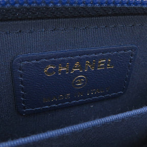 シャネル CHANEL ボーイシャネル コインパース A80602 ブルー ラムスキン コインケース ヴィンテージ金具 青 ココマーク マトラッセ