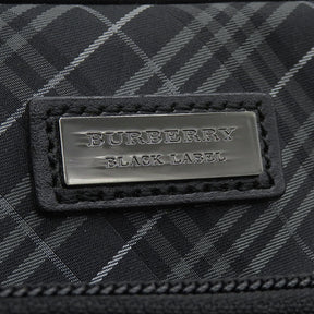 バーバリーブラックレーベル BURBERRY BLACK LABEL ショルダー ブリーフケース ブラック×チェック ナイロン レザー ビジネスバッグ ブラック金具 黒