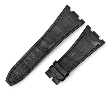 オーデマピゲ AUDEMARS PIGUET ロイヤルオーク用 クロコバンド ブラック クロコダイル 腕時計パーツ 新品同様 純正 替え ベルト ストラップ 27mm ブラック 黒