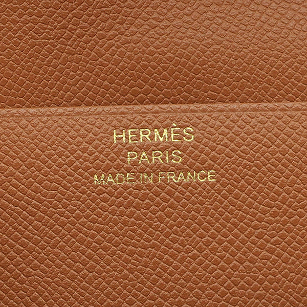 エルメス HERMES ベアンスフレ ゴールド ヴォ―マダム 長財布 ゴールド金具 新品 未使用 茶 二つ折り財布