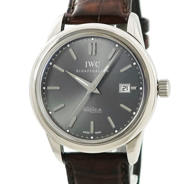 IWC IWC インヂュニア オートマチック IW323304 自動巻き メンズ K18WG無垢 グレー バー デイト