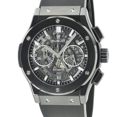 ウブロ HUBLOT クラシックフュージョン アエロ クロノグラフ ブラックマジック 525.CM.0170.RX 自動巻き メンズ スケルトン