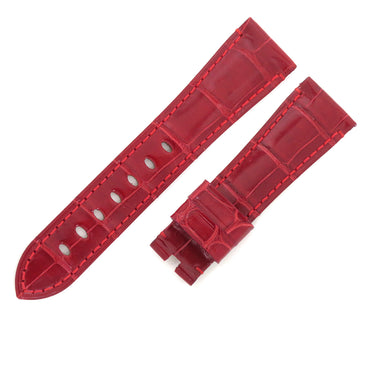 パネライ PANERAI レッド クロコダイル 腕時計パーツ 未使用 純正 ベルト バンド ストラップ 替え 22ｍｍ レッド 赤 シャイニー