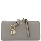 クロエ Chloe アルファベット CHC17AP941 H9Q 053 CASHMERE GREY レザー 長財布 ゴールド金具 ラウンドファスナー