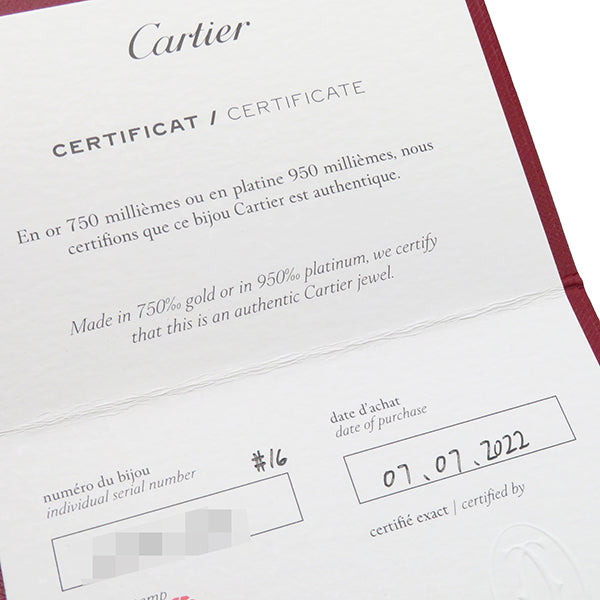 カルティエ Cartier ジュストアンクル ダイヤ N6707316 ホワイトゴールド K18WG ダイヤモンド #16 ブレスレット Au750 JUSTE UN CLOU