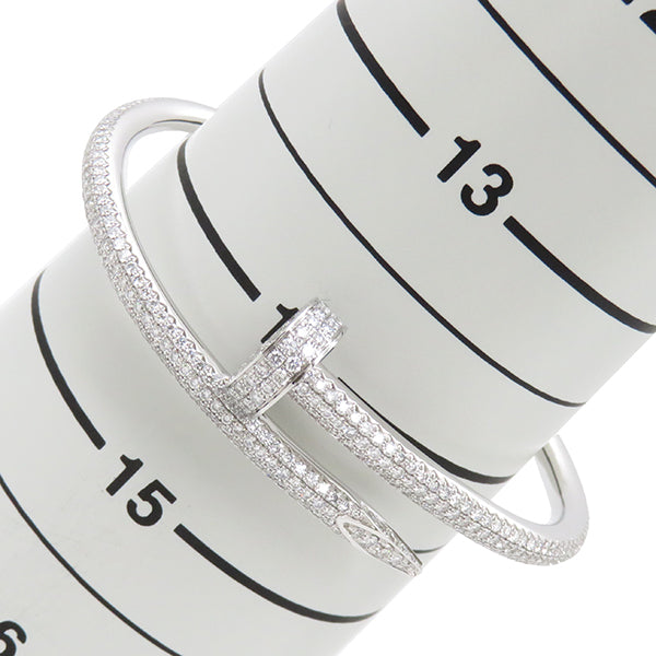 カルティエ Cartier ジュストアンクル ダイヤ N6707316 ホワイトゴールド K18WG ダイヤモンド #16 ブレスレット Au750 JUSTE UN CLOU