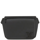 ルイヴィトン LOUIS VUITTON テイクオフ スリング M57081 ブラック グレインレザー ボディバッグ ウエストバック アエログラム 黒