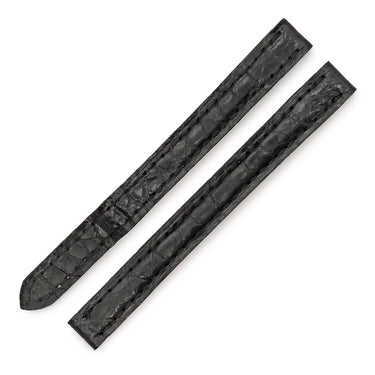 カルティエ Cartier ブラック クロコダイル 腕時計パーツ 純正 替え クロコ バンド ベルト ストラップ Dバックル用 9ｍｍ ブラック 黒