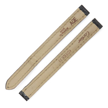 カルティエ Cartier ブラック クロコダイル 腕時計パーツ 純正 替え クロコ バンド ベルト ストラップ Dバックル用 9ｍｍ ブラック 黒