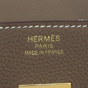 エルメス HERMES バーキン35 エトゥープ トゴ ハンドバッグ ゴールド金具 グレージュ