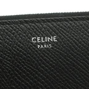 セリーヌ CELINE ラージ ジップドウォレット 10B553BEL.38SI ブラック カーフスキン 長財布 シルバー金具 黒 ラウンドファスナー